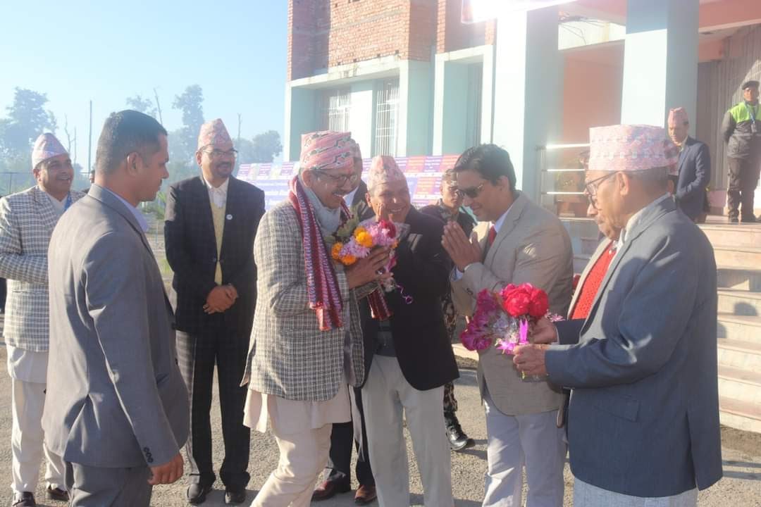 Welcoming Honorable Governer of Sudurpaschim Province at FWU Central Office 